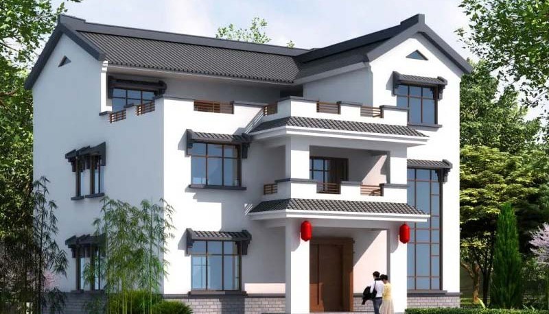 长春新中式三层别墅设计，公共空间宽敞更显大气